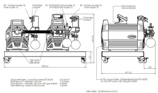 PC 3012 NT VARIO DUO - 尺寸規(guī)格表