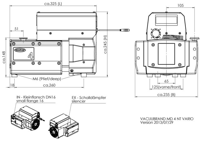 MD 4 NT VARIO - 尺寸規格表